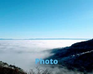 Photo taguée Photo sur la mer de nuages du point de vue du Rocher du Salut à Royat